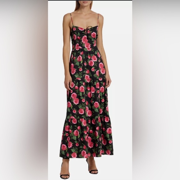 Alice + Olivia Dresses & Skirts - ALICE + OLIVIA CHANTAY FLORAL COTTON MAXI DRESS